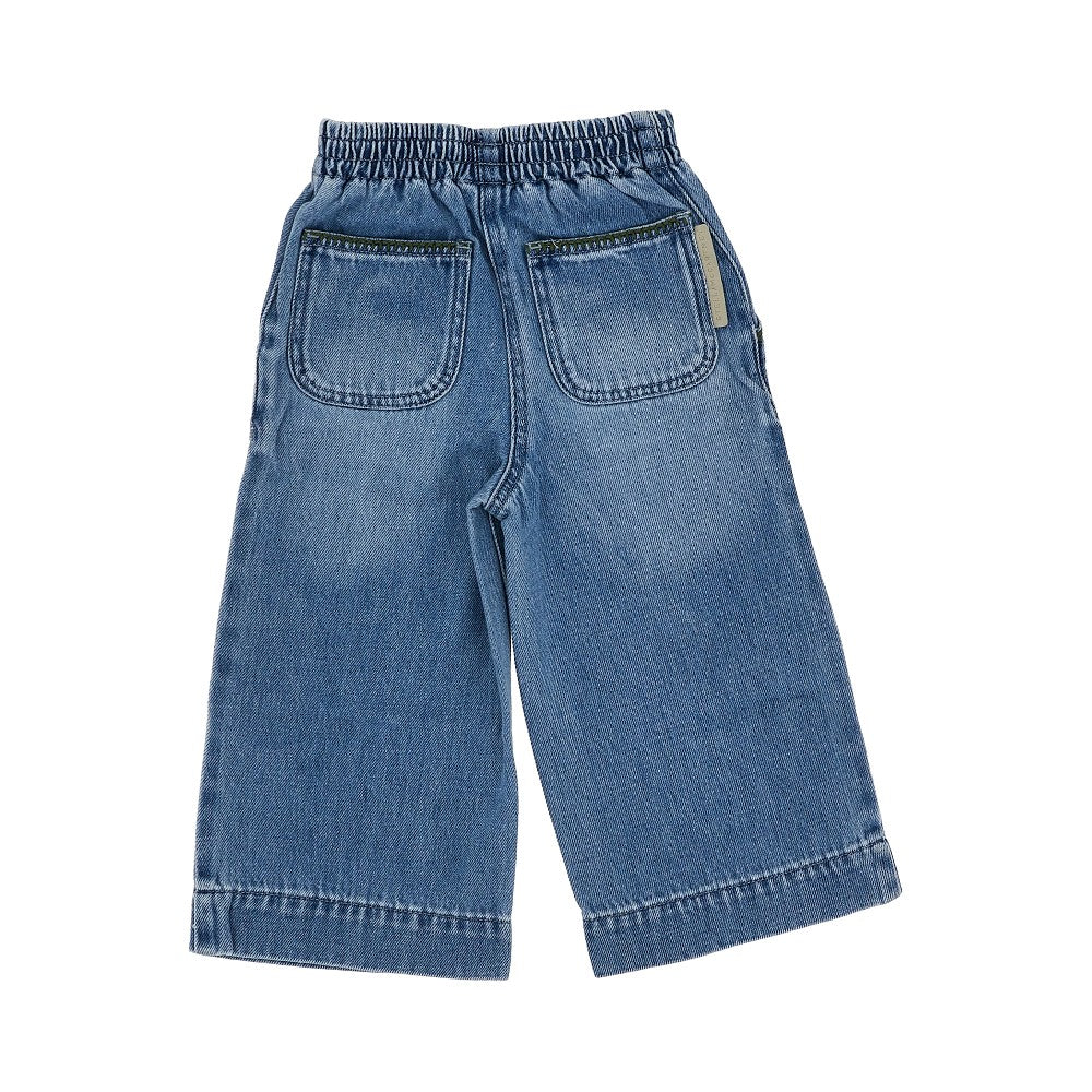 Stella McCartney Embroidered flowers denim pants