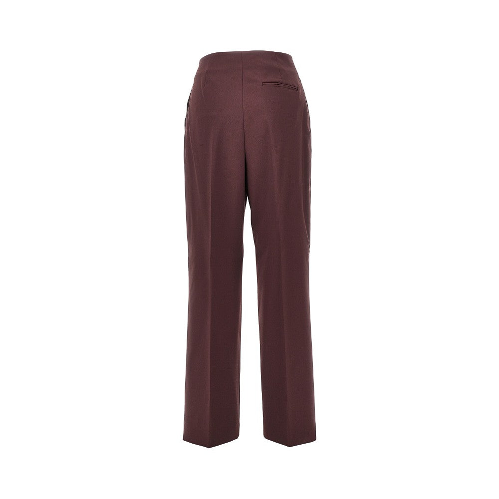Alberta Ferretti Wool-blend tailored cigarette pants
