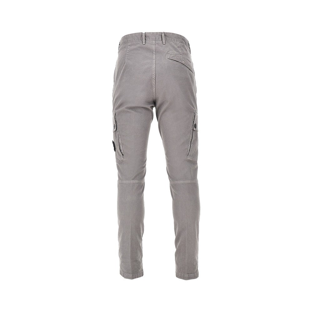 Stone Island Organic cotton pants with logo Badge