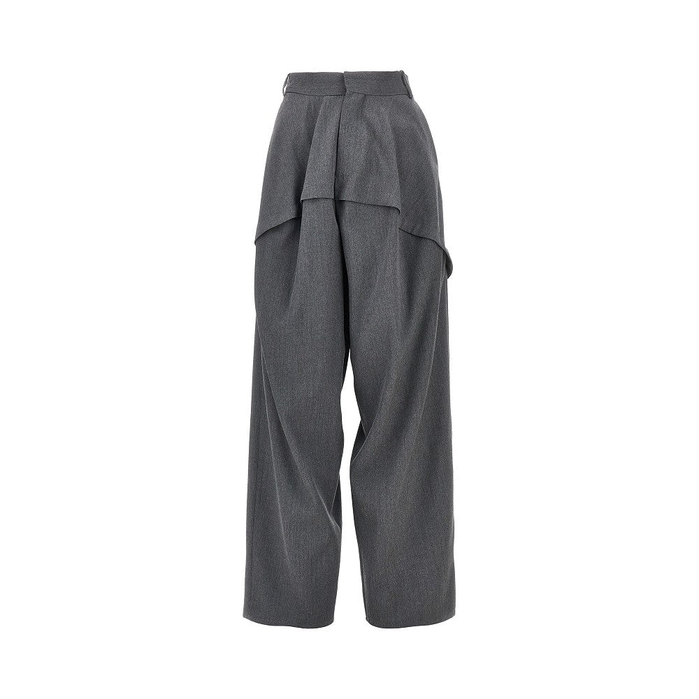 Loewe Wide leg panneled wool pants