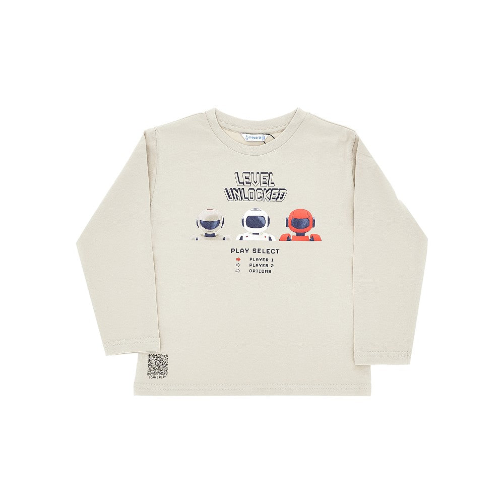 Mayoral Long-sleeved T-shirt with print