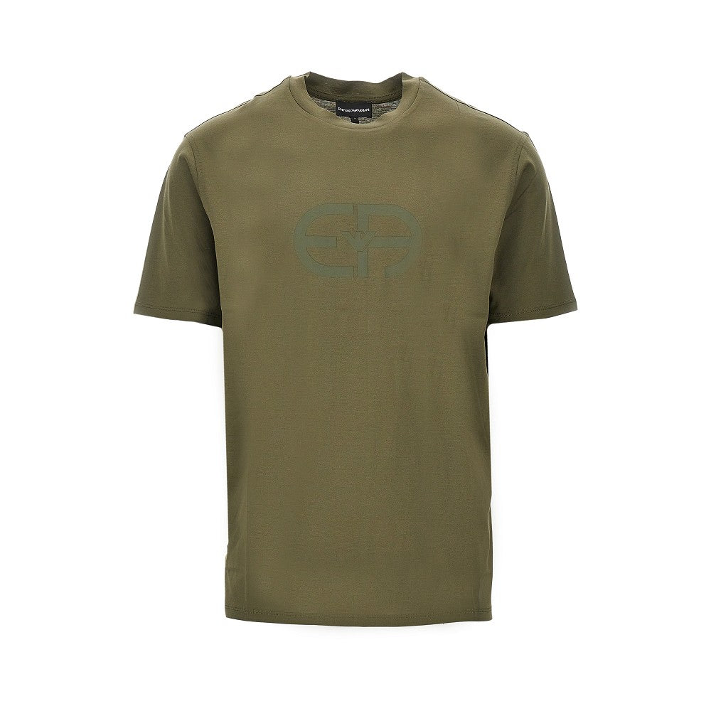 Emporio Armani Lyocell-blend jersey T-shirt with logo print