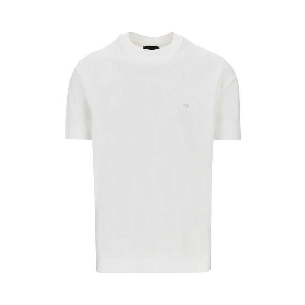Emporio Armani Lyocell and cotton blend T-shirt with logo