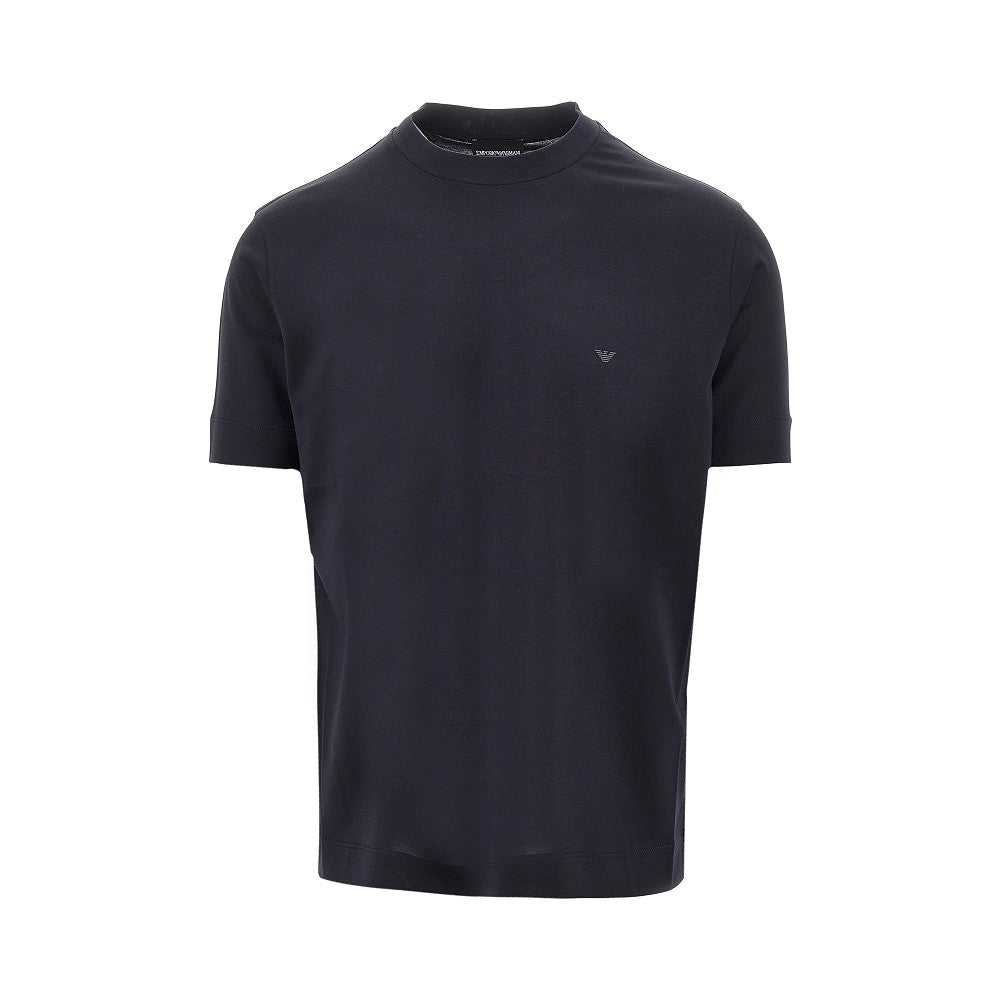 Emporio Armani Lyocell and cotton blend T-shirt with logo