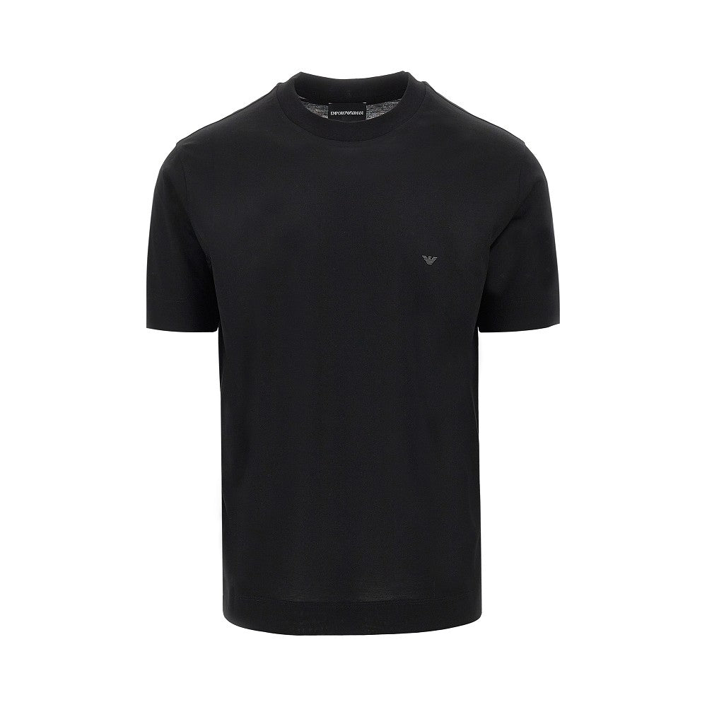 Emporio Armani Lyocell and cotton blend T-shirt with logo