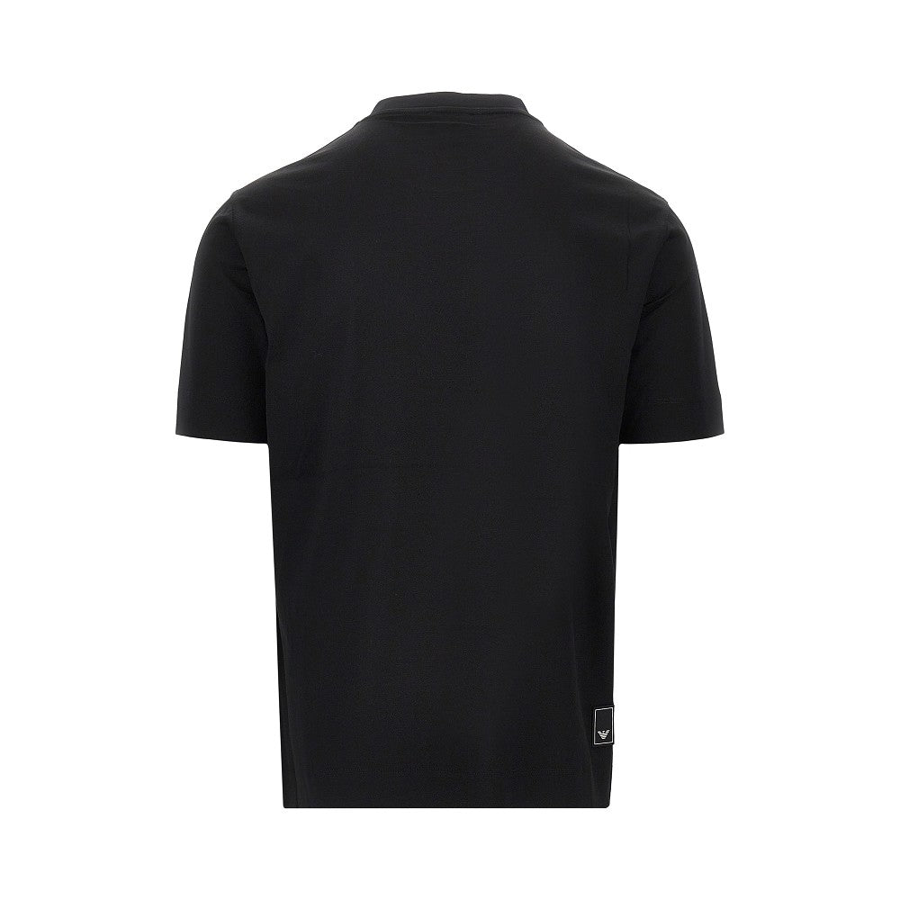 Emporio Armani Lyocell and cotton blend T-shirt with logo