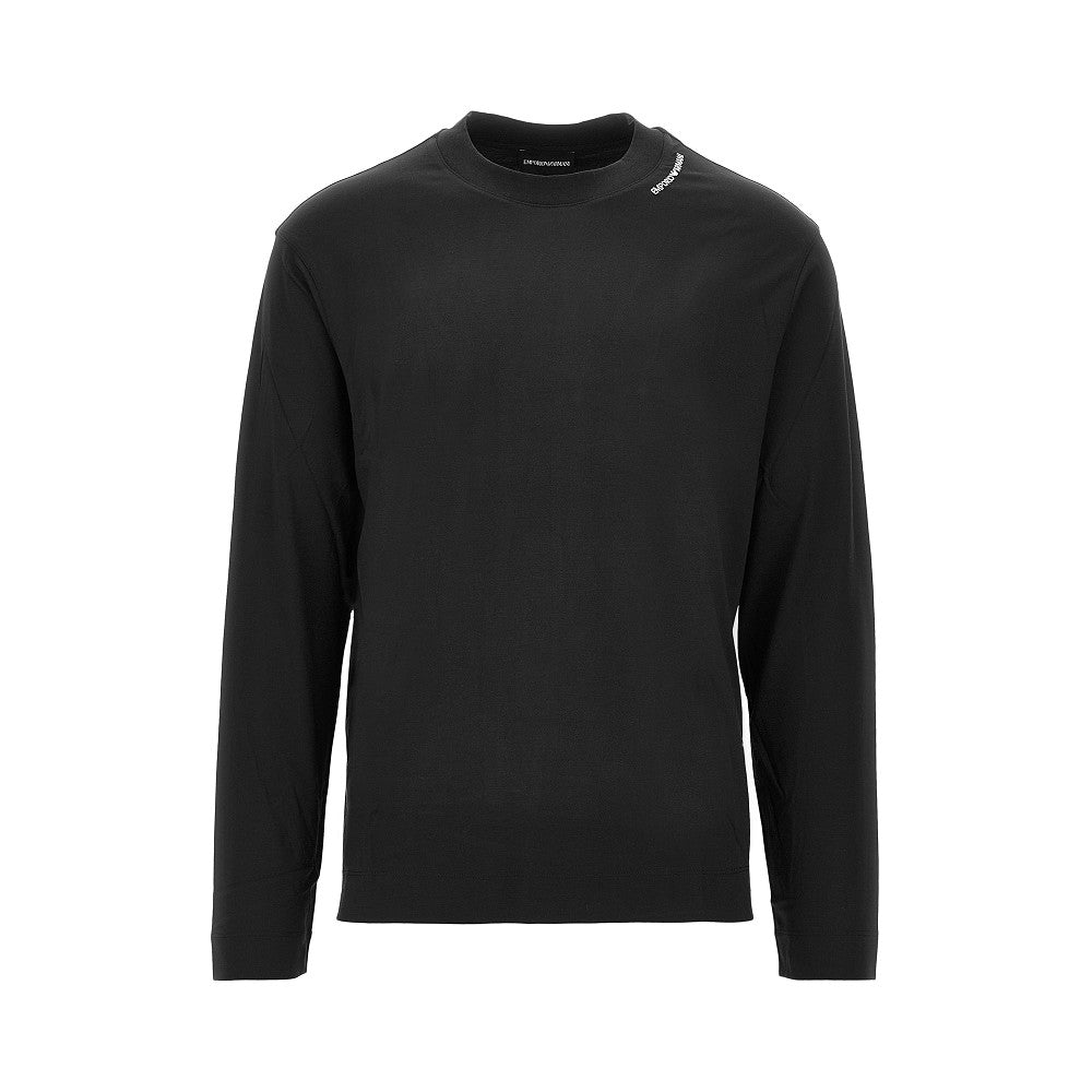 Emporio Armani Stretch jersey T-shirt with logo embroidery