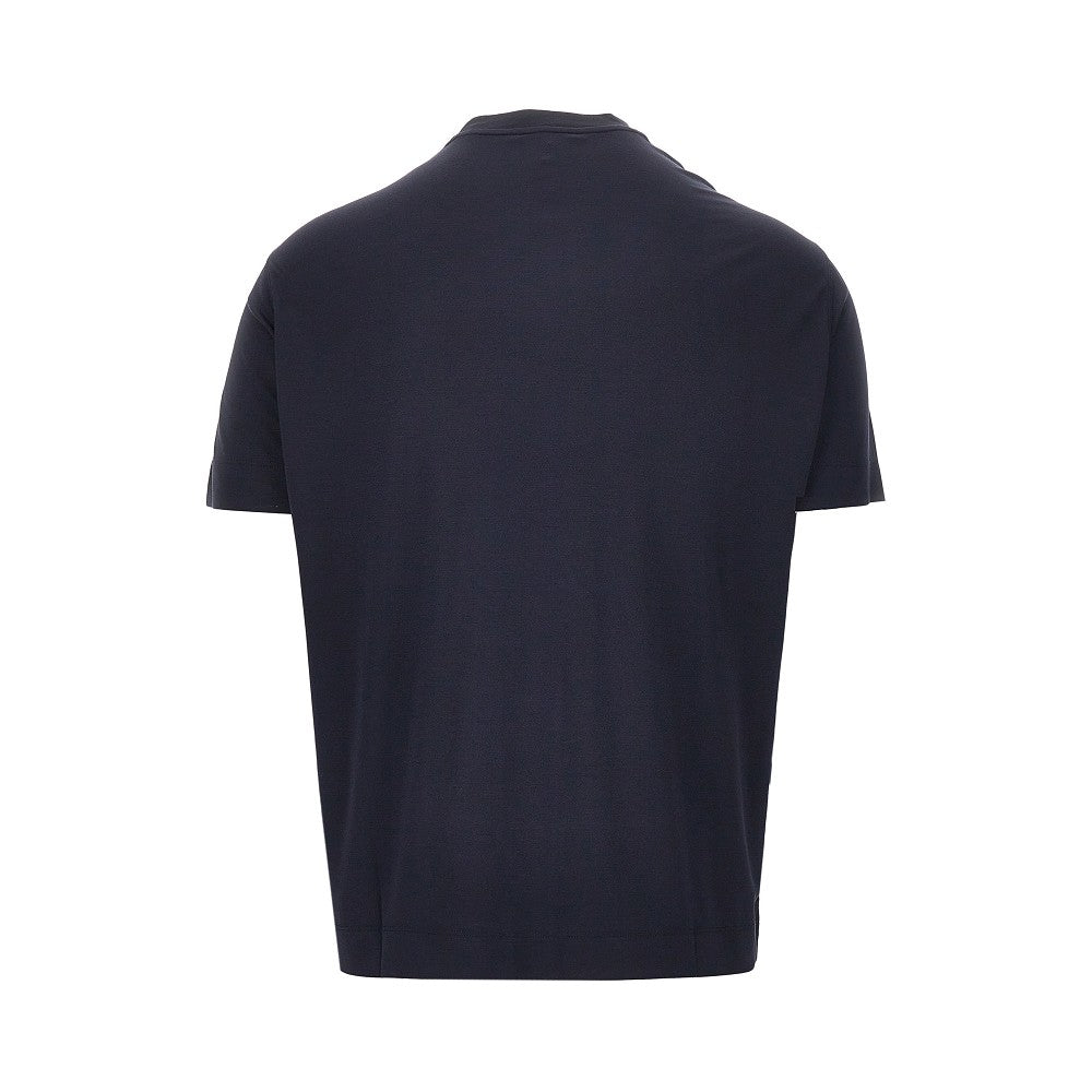 Emporio Armani Stretch jersey T-shirt with Eagle embroidery