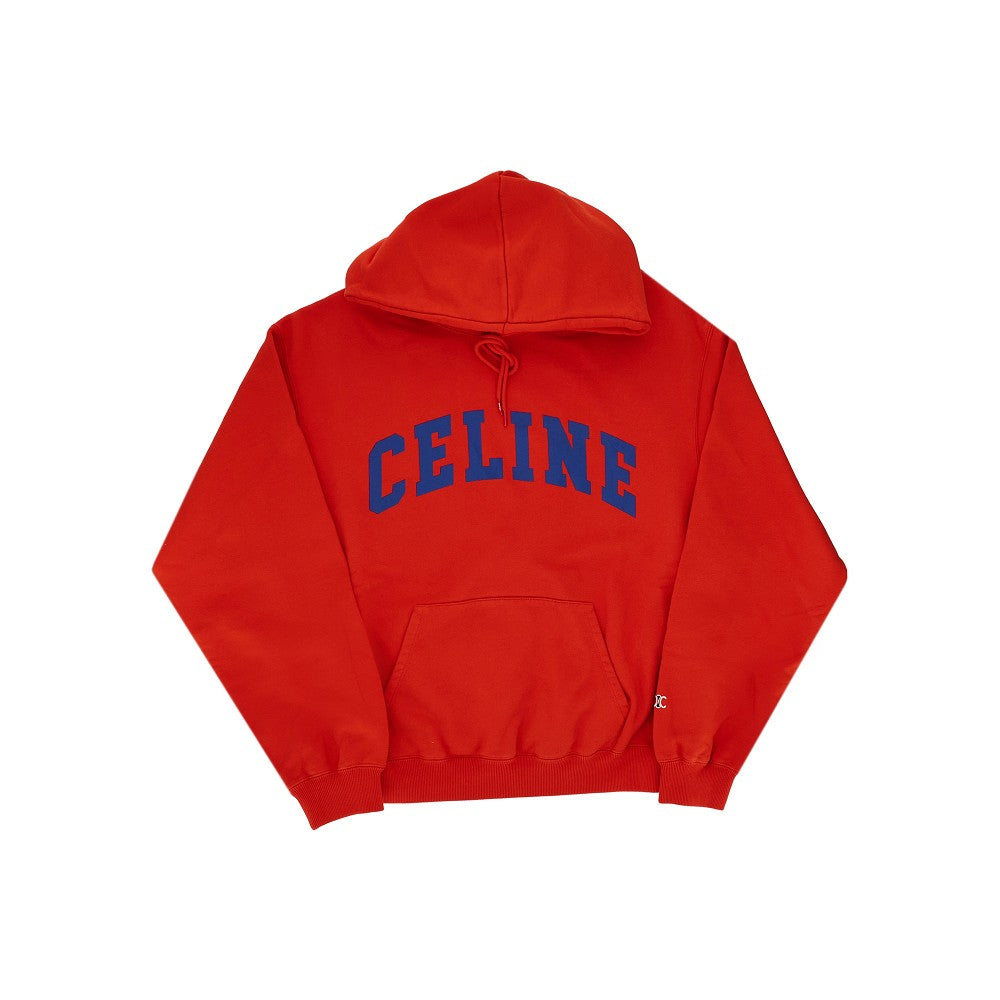 Celine Logo print french terry hoodie