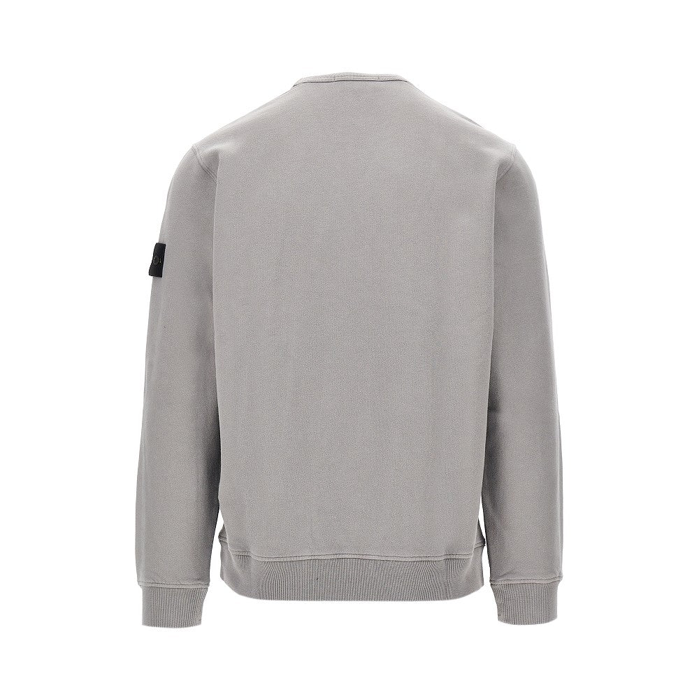 Stone Island Crewneck cotton sweatshirt with Logo Badge