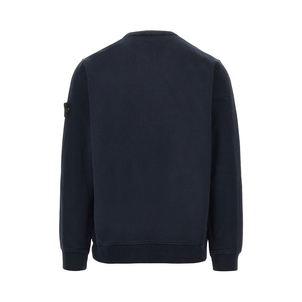 Stone Island Crewneck cotton sweatshirt with Logo Badge