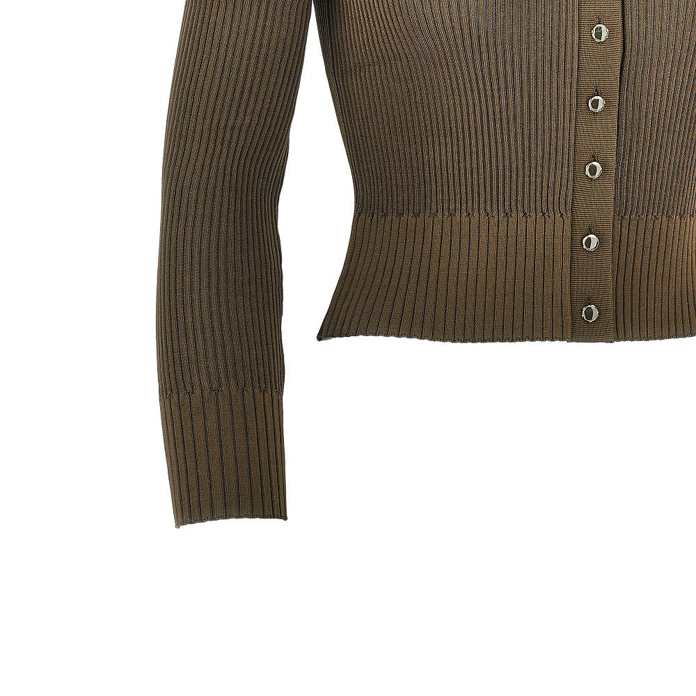 Saint Laurent Ribbed viscose cardigan