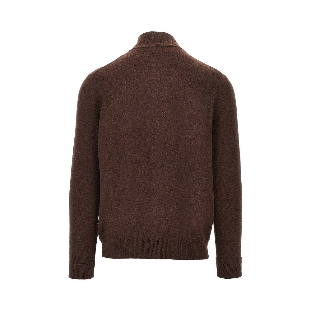 Ballantyne Diamond-shaped cashmere cardigan