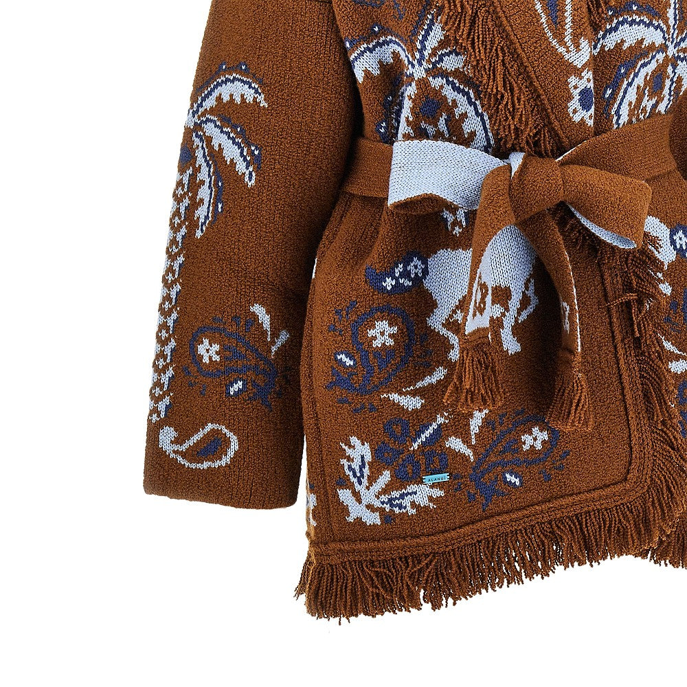 Alanui Island Roots jacquard wool cardigan