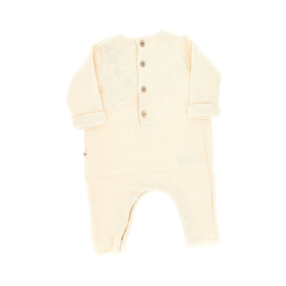 1 + in the Family Ruffled cotton-blend romper suit