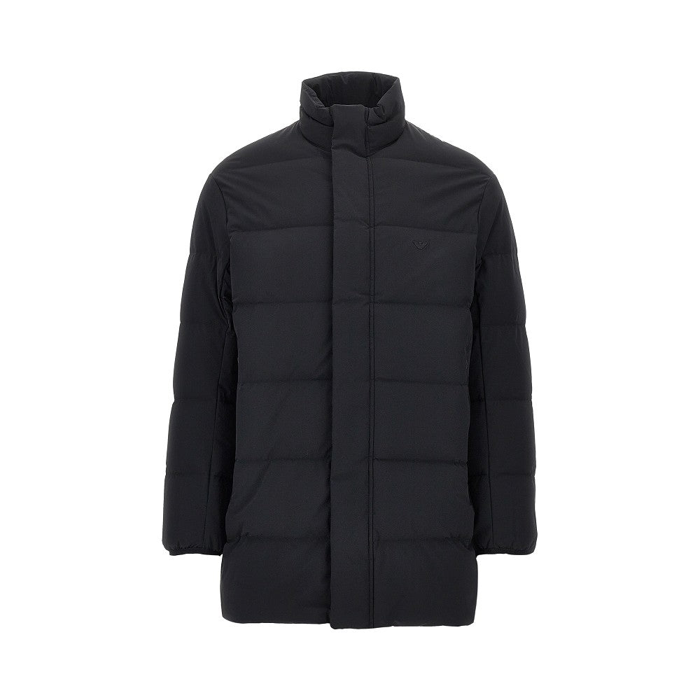 Emporio Armani Quilted nylon downjacket with Eagle logo