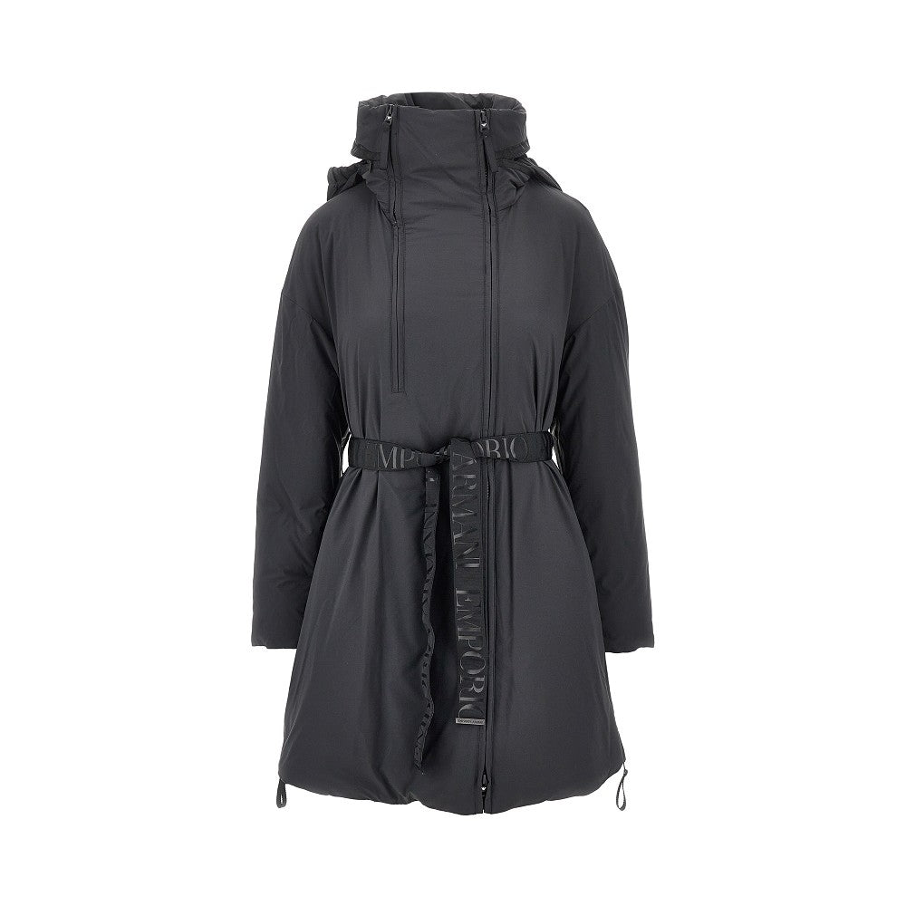 Emporio Armani Down parka coat with belt