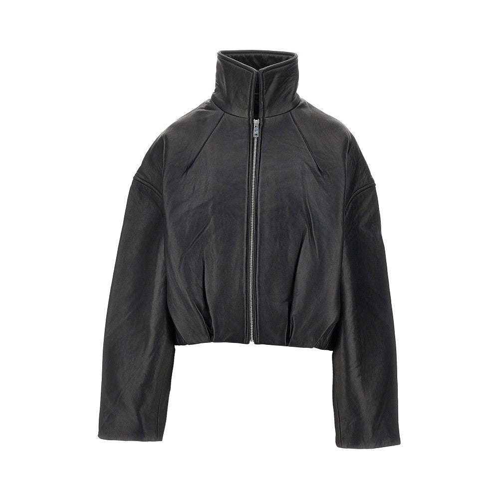 Rotate Leather Boxy jacket