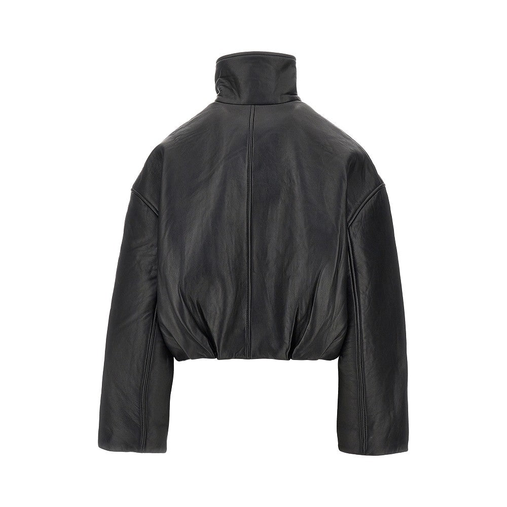 Rotate Leather Boxy jacket