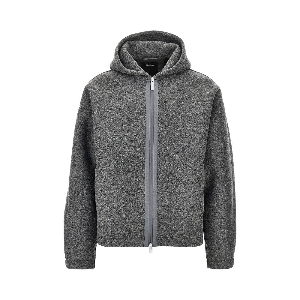 Laminar Wool-blend cloth blouson jacket
