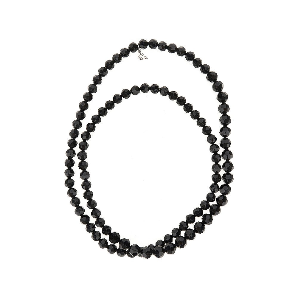 Emporio Armani Multifaceted beads long necklace