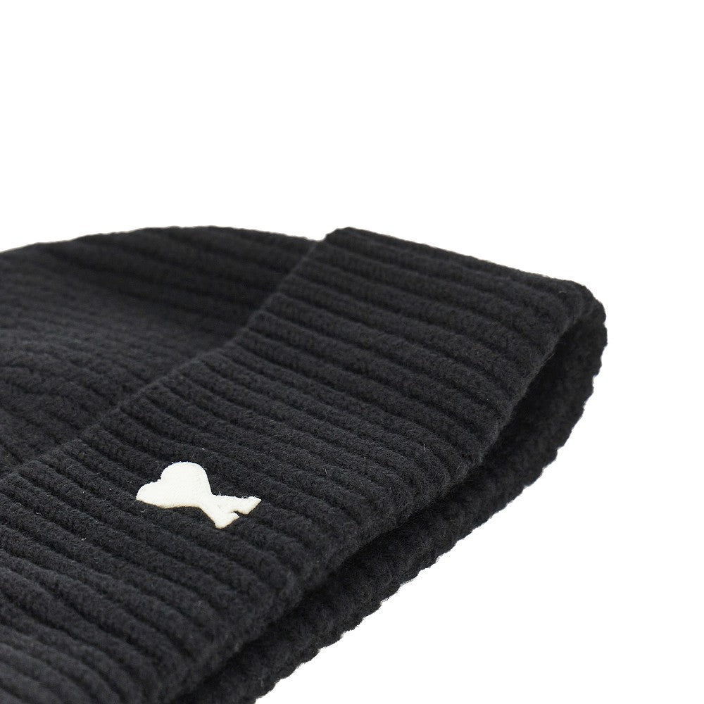 Ami Paris 'Ami de Coeur' wool beanie hat