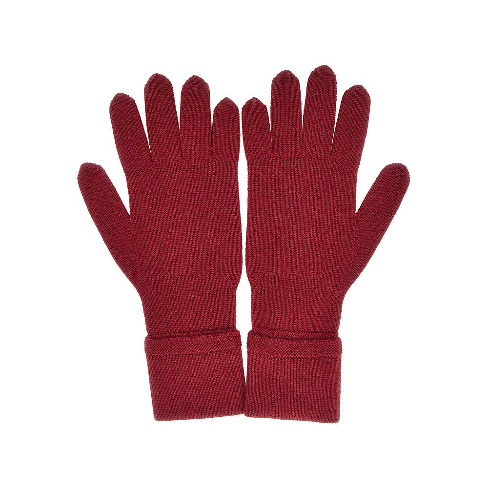 Emporio Armani Wool gloves with Eagle embroidery