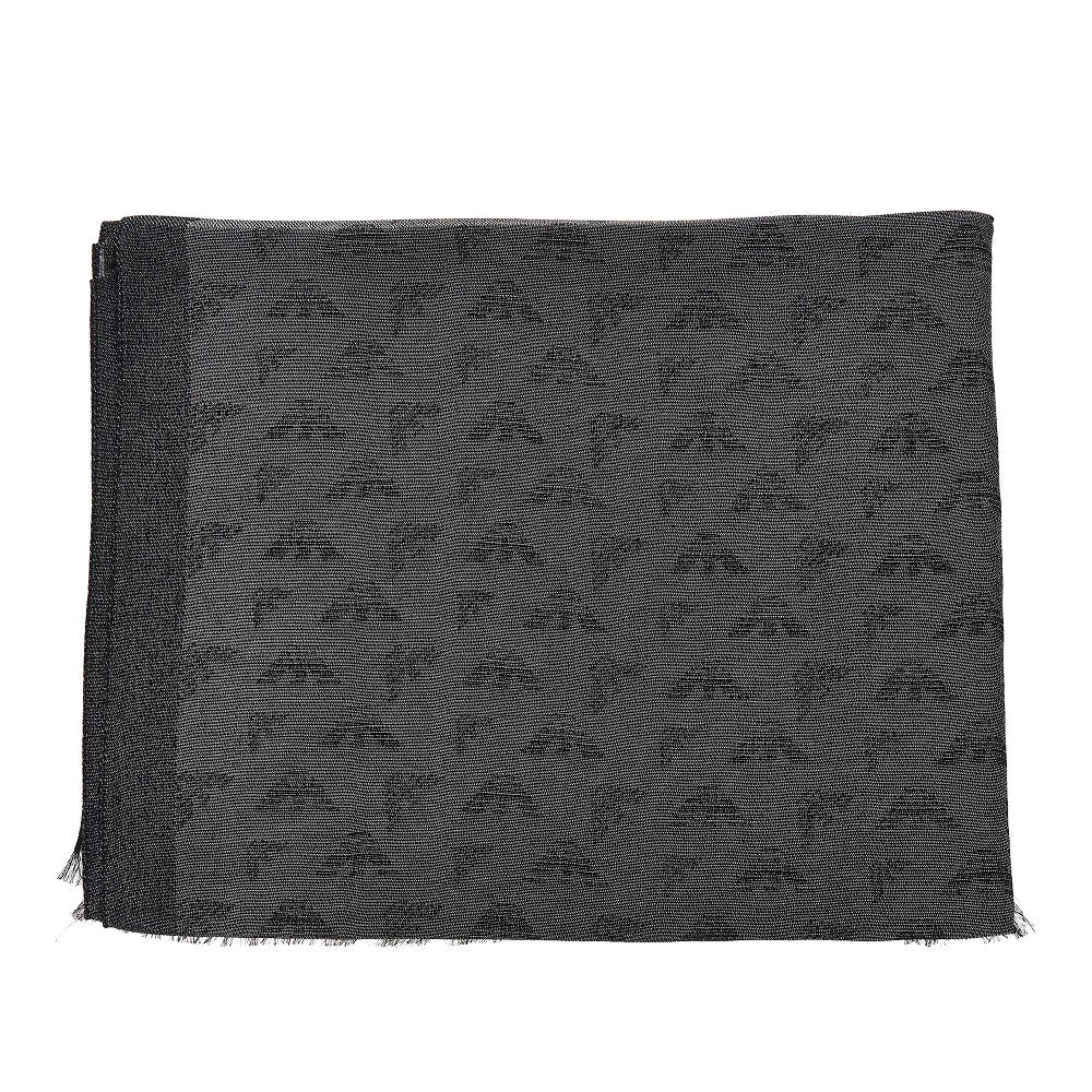 Emporio Armani Viscose-blend scarf with Eagle motif