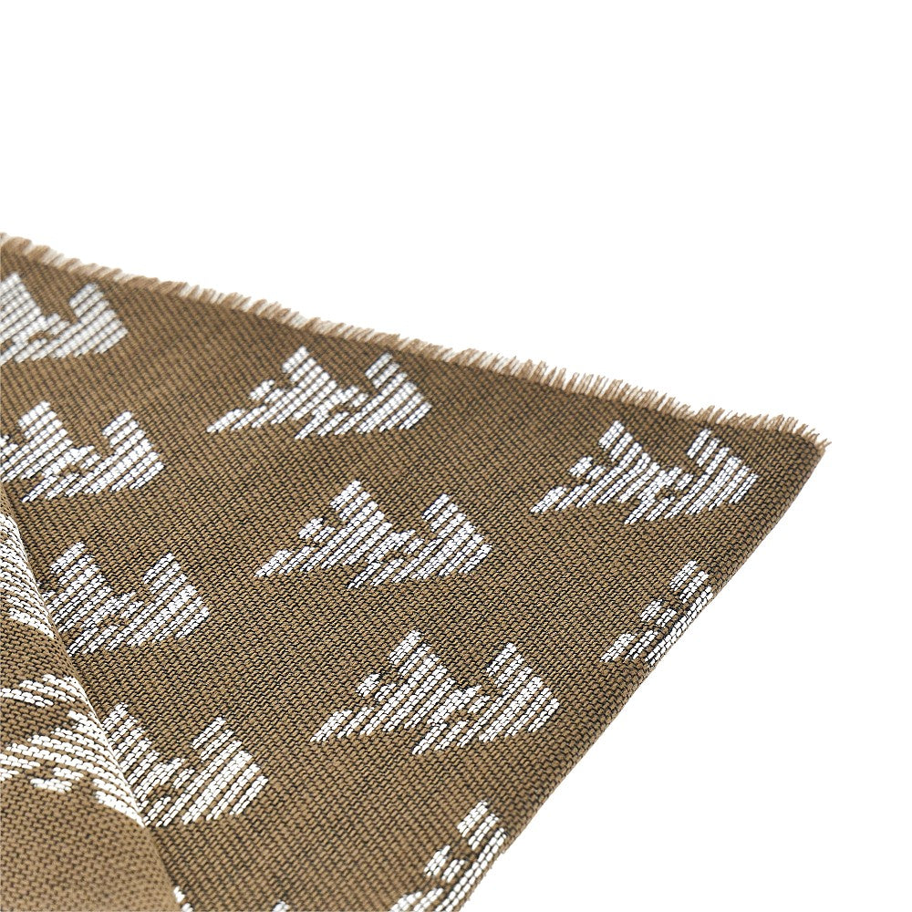 Emporio Armani Knitted scarf with Eagle motif