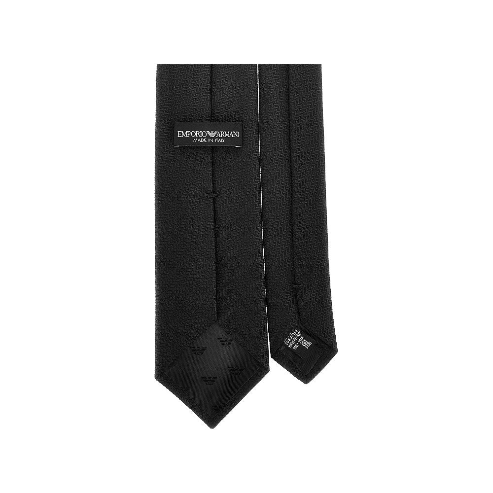 Emporio Armani Silk necktie with jacquard motif