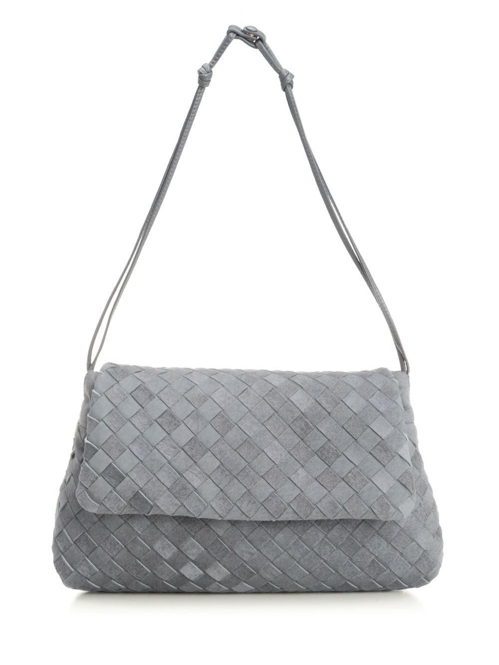Bottega Veneta Suede Day Bag - Sky Blue