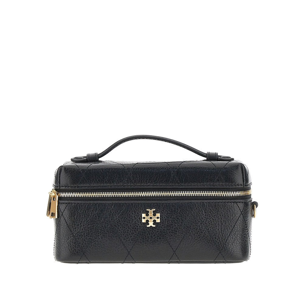 Tory Burch Quilted leather 'Charlie' beauty case bag
