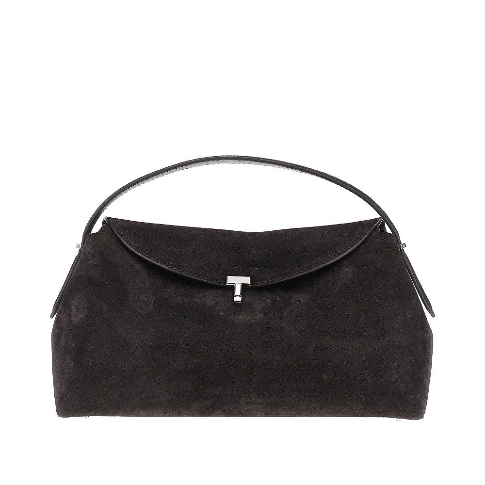 Toteme Suede leather 'T-Lock' top-handle bag