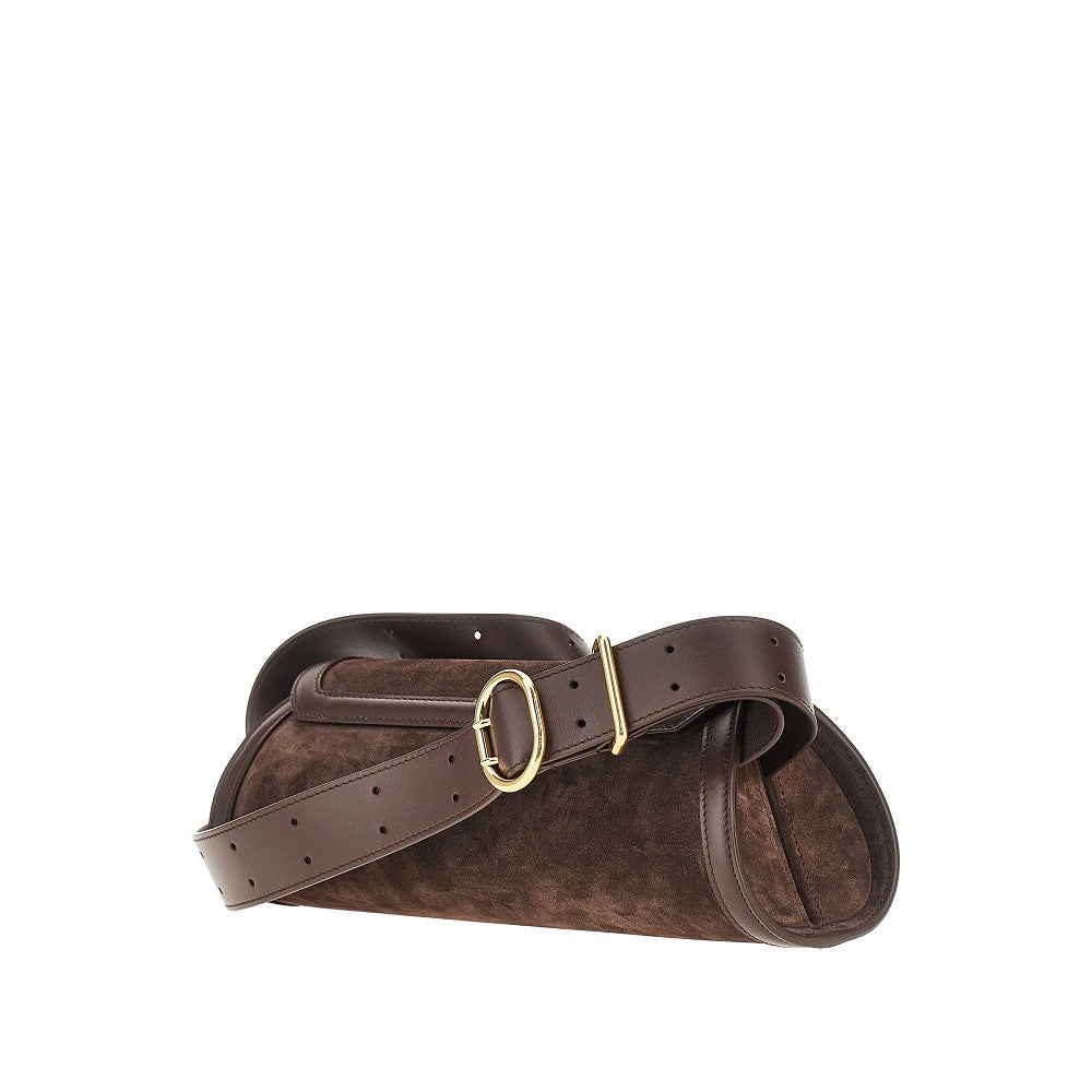 Jil Sander Suede leather small 'Cannolo' bag