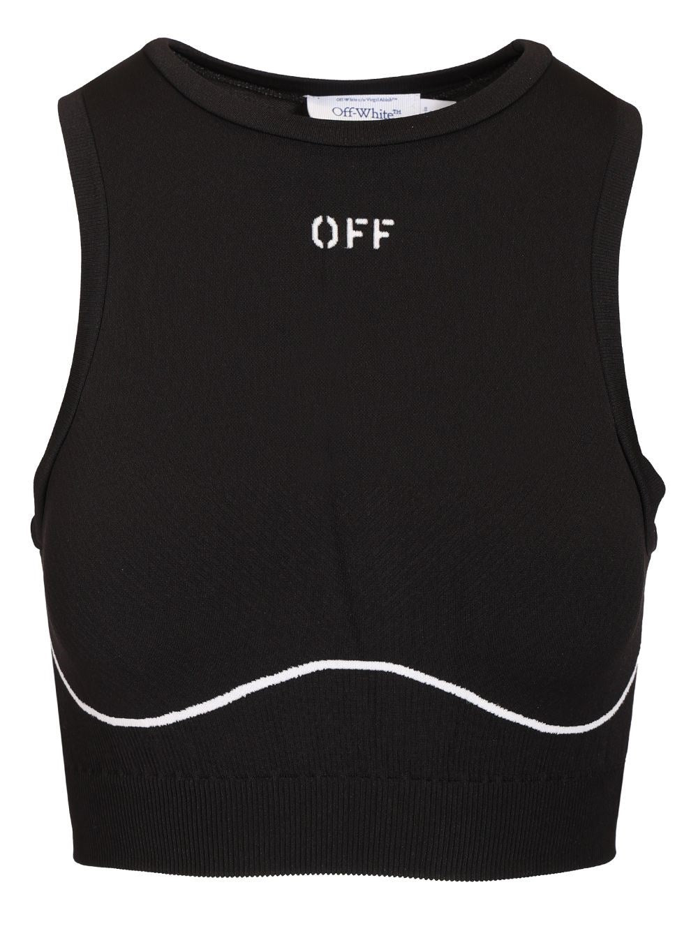 Off-White "Off-Stamp" Sports Bra - Black