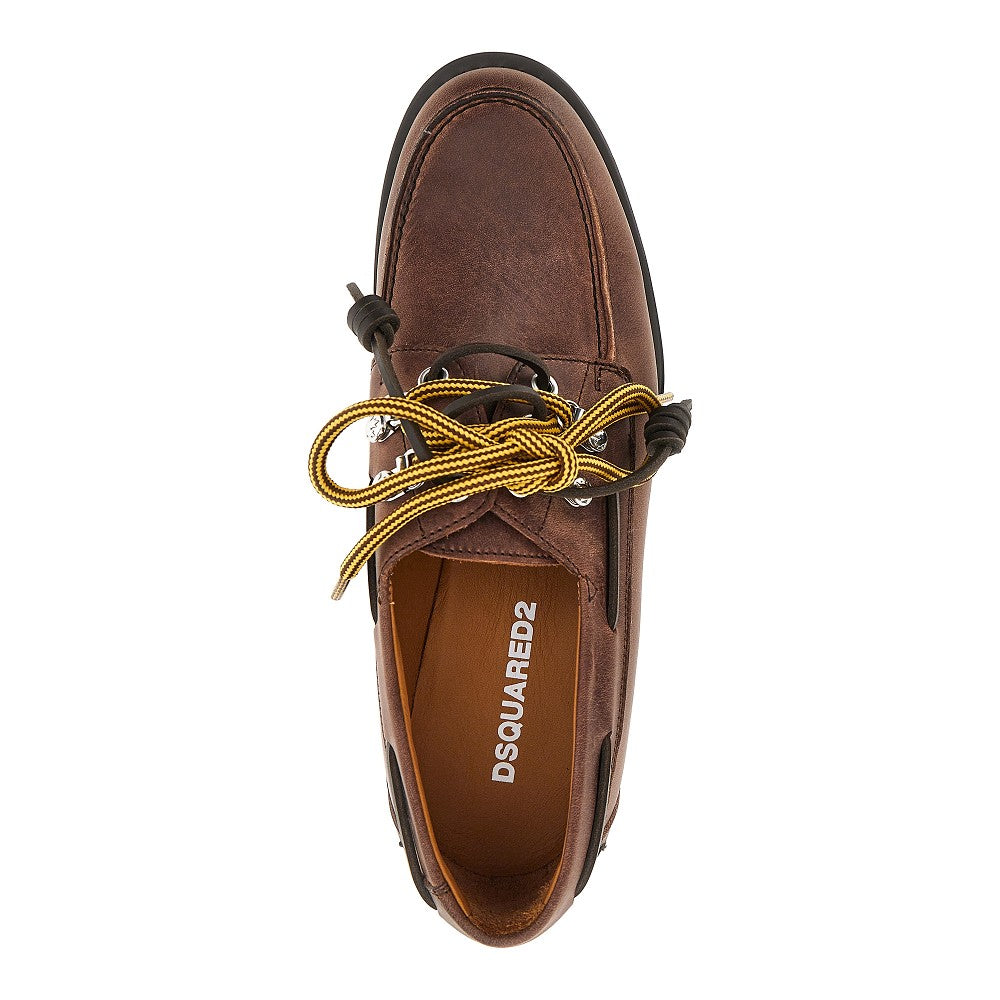 Dsquared2 'D2 Cottage' leather boat shoes