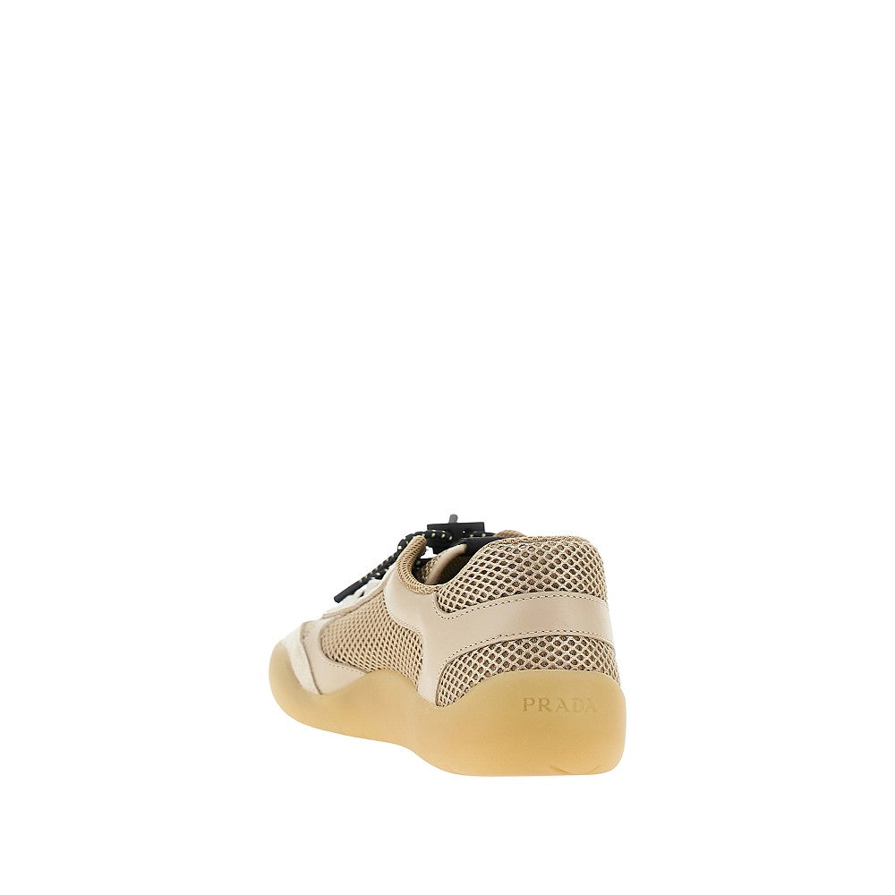 Prada 'Speedrock' mesh and leather sneakers