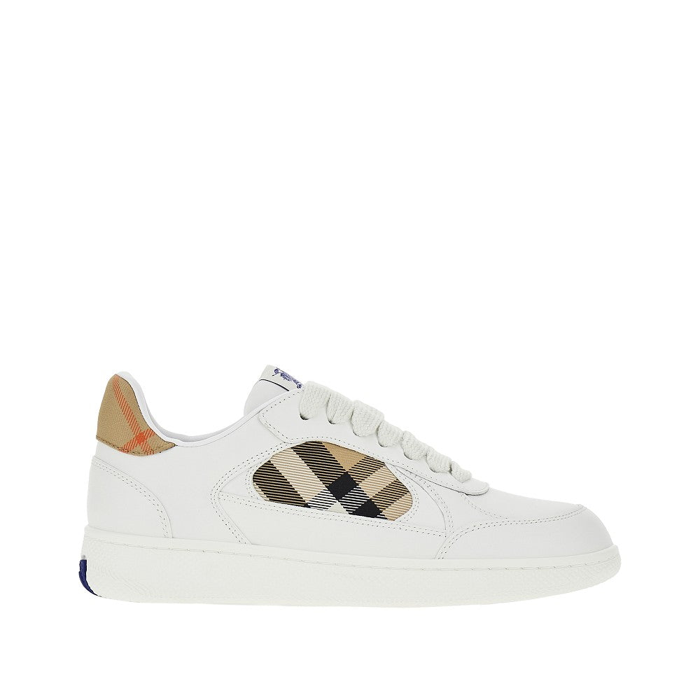 Burberry Leather and Check fabric 'Terrace' sneakers