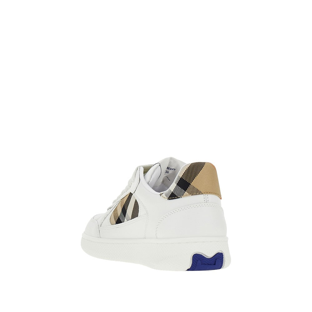 Burberry Leather and Check fabric 'Terrace' sneakers