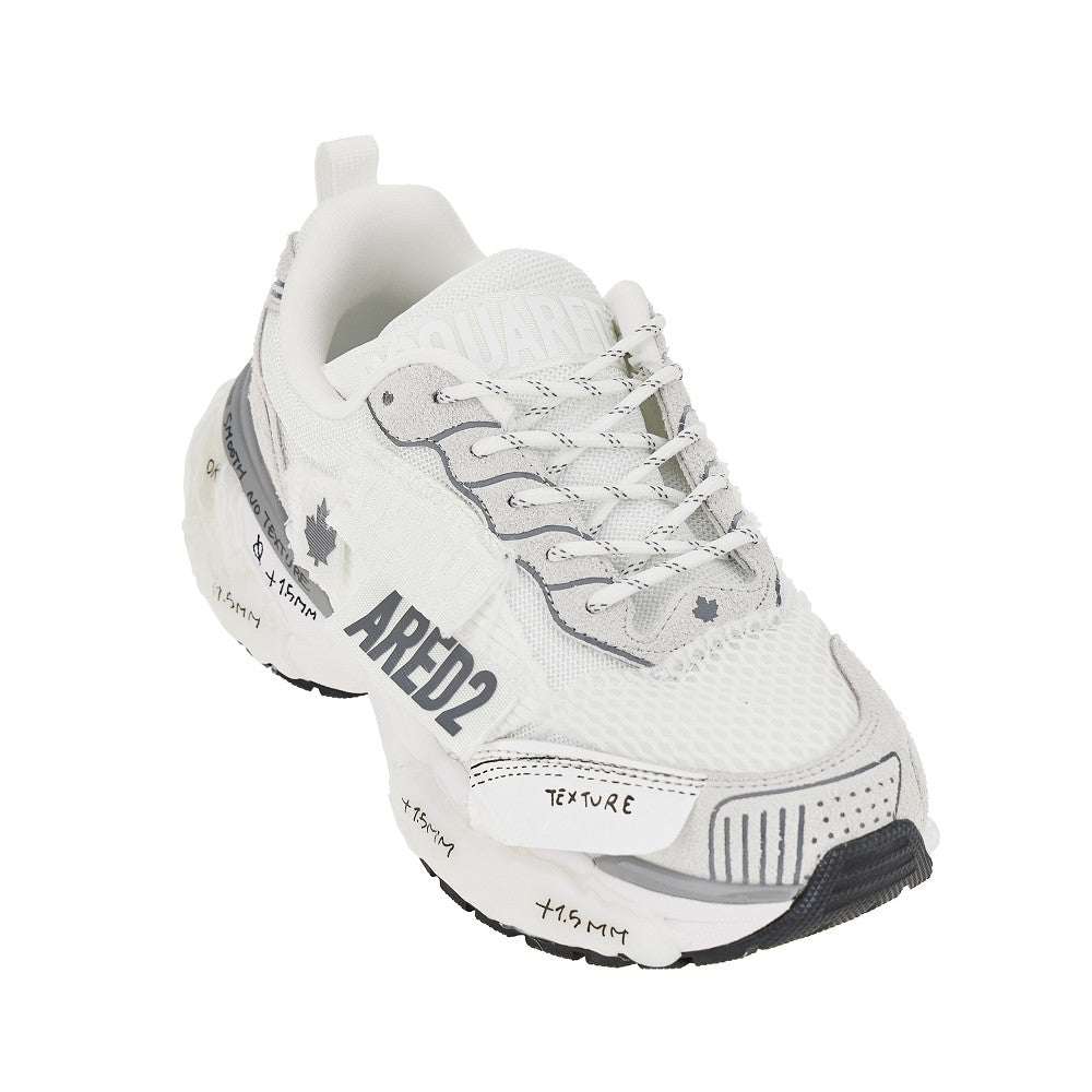 Dsquared2 Suede leather and mesh 'Faster' sneakers