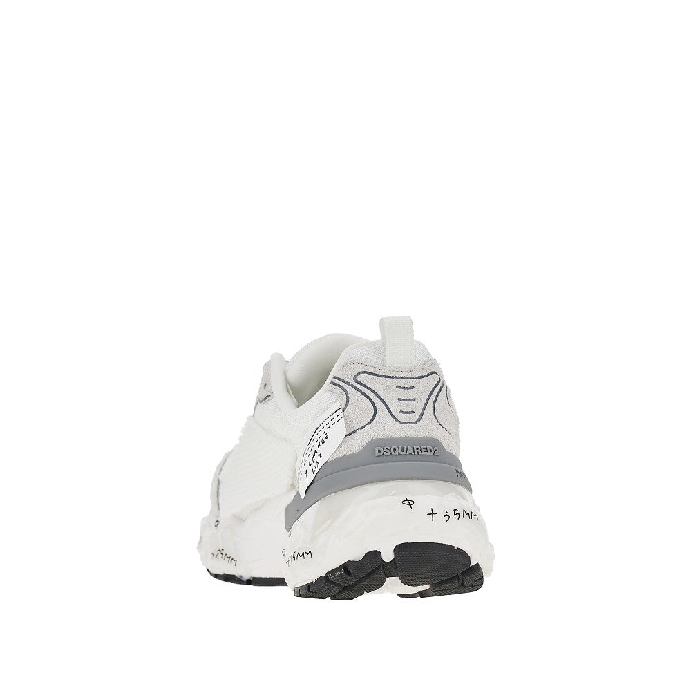 Dsquared2 Suede leather and mesh 'Faster' sneakers