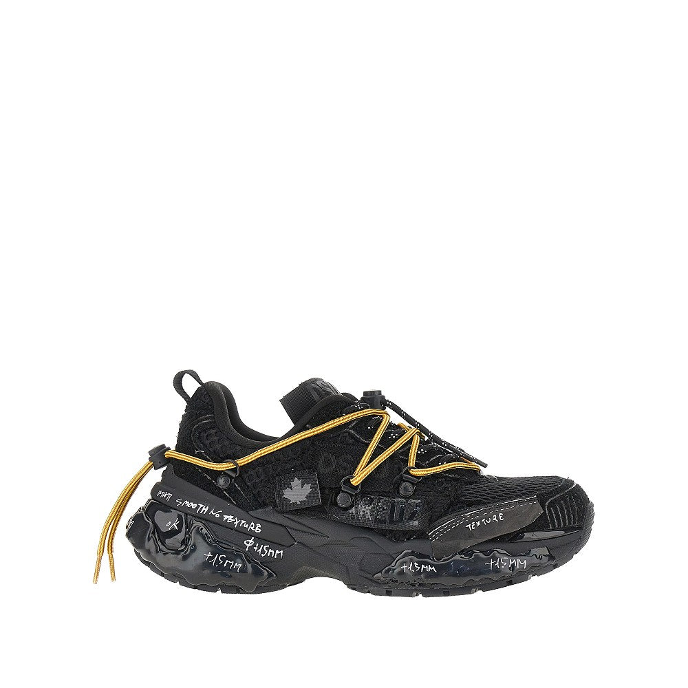 Dsquared2 Suede leather and mesh 'Faster' sneakers