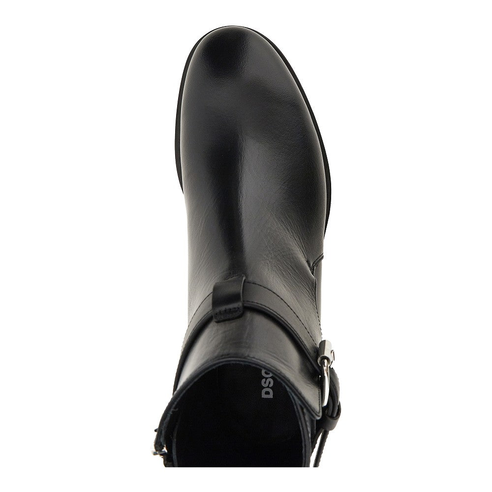 Dsquared2 Leather boots with debossed logo
