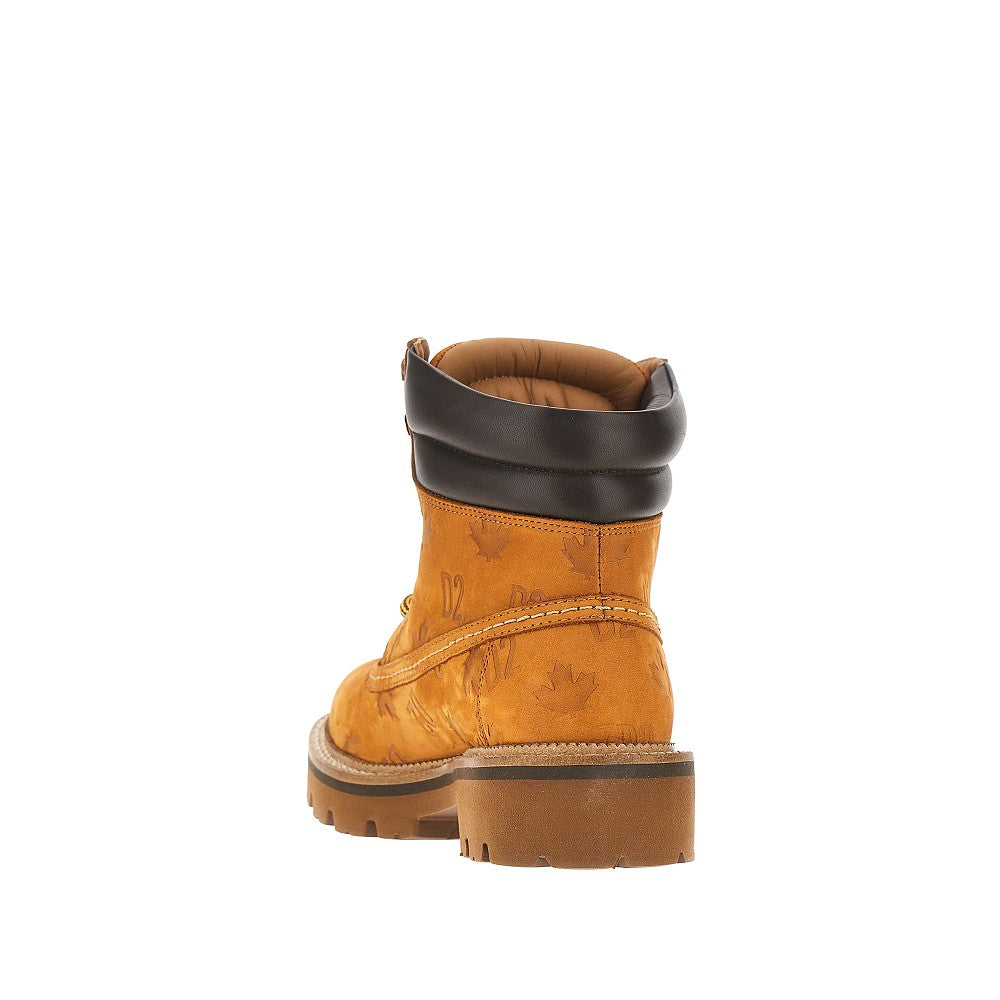 Dsquared2 'D2 Monogram' nubuck leather boots