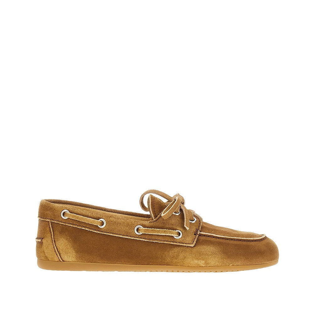 Miu Miu Suede leather deck shoes