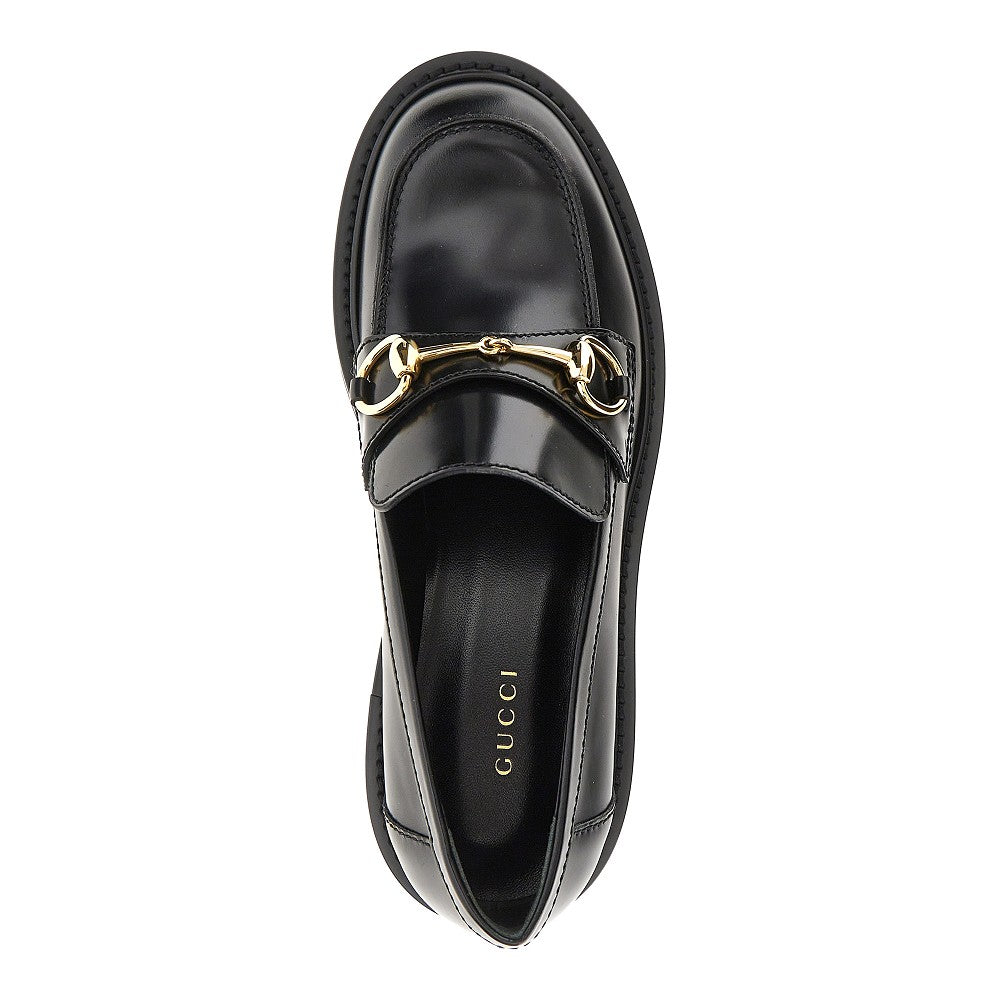 Gucci Lug sole leather loafers with Horsebit