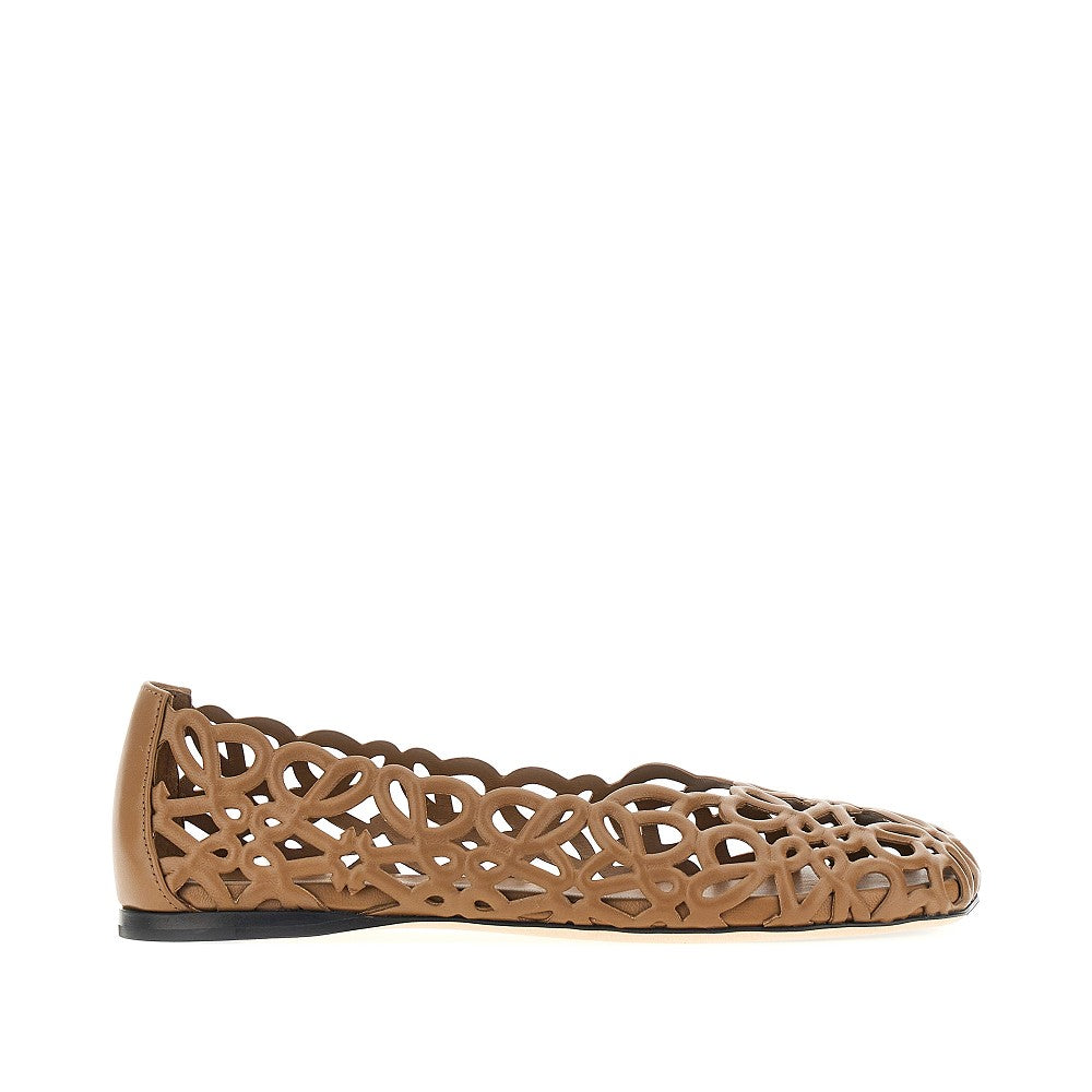 Loewe 'Petal Anagram' leather ballet flats