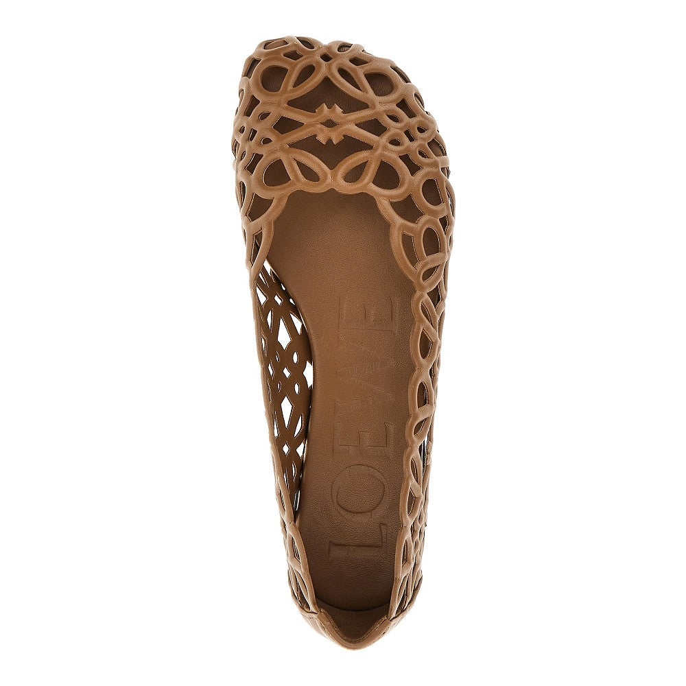Loewe 'Petal Anagram' leather ballet flats