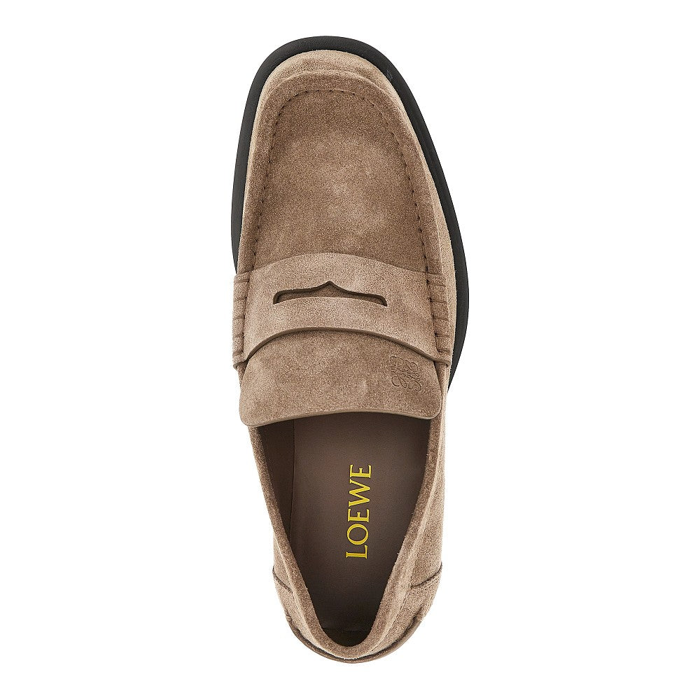 Loewe 'Bobine' suede leather loafers