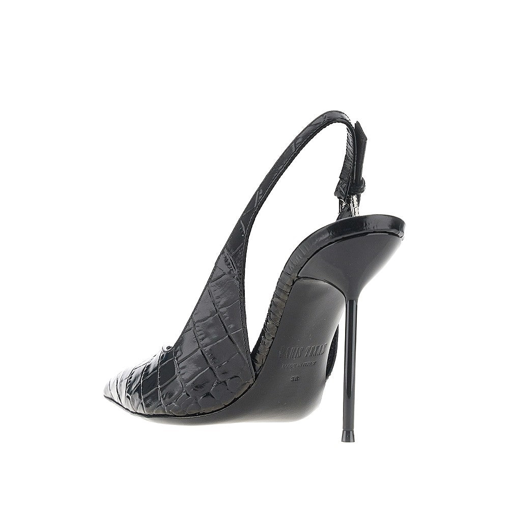 Paris Texas Croco-embossed leather 'Lidia' slingback pump